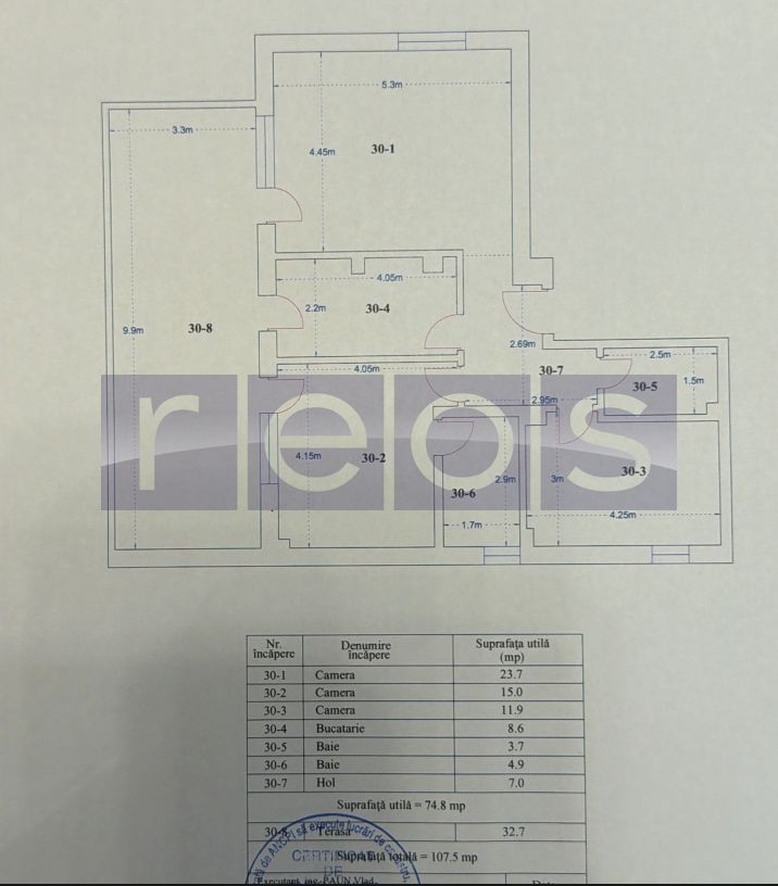 VANZARE 3 CAMERE | BLOC NOU 2024 | TERASA 33 MP | VEDERE PANORAMICA | COLENTINA - Schiță 14