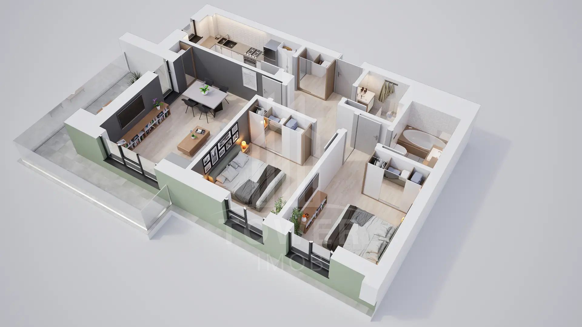 Apartament modern cu 3 camere, Rate la Dezvoltator 7 ani - Poză 11