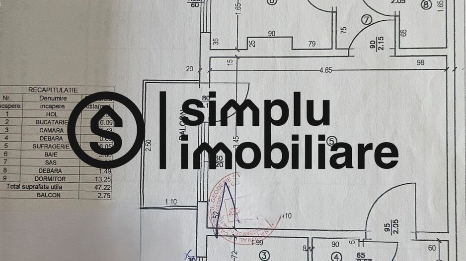 2 camere, etaj 4, centrala termica, Brazda lui Novac - 92 000 Euro - Schiță 3