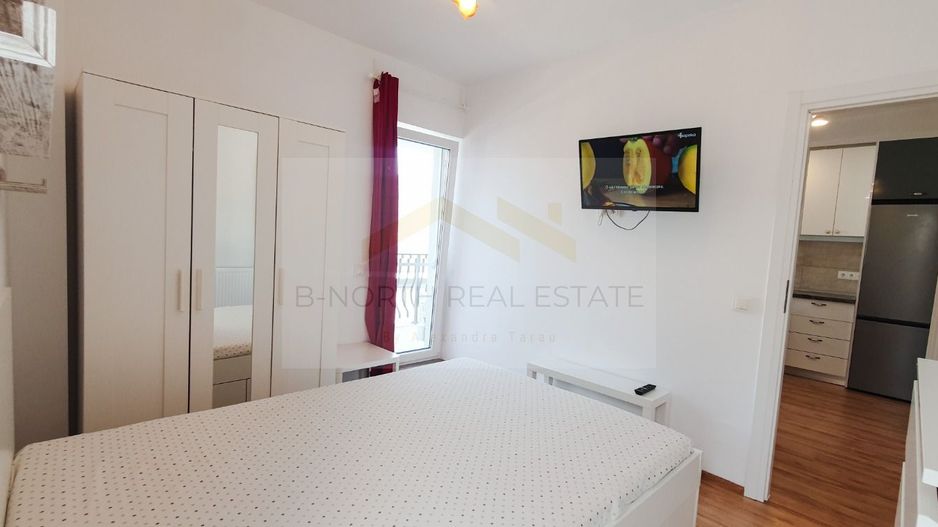 Studio modern de închiriat, renovat, mobilat complet – Complex Maramureș - Poză 1