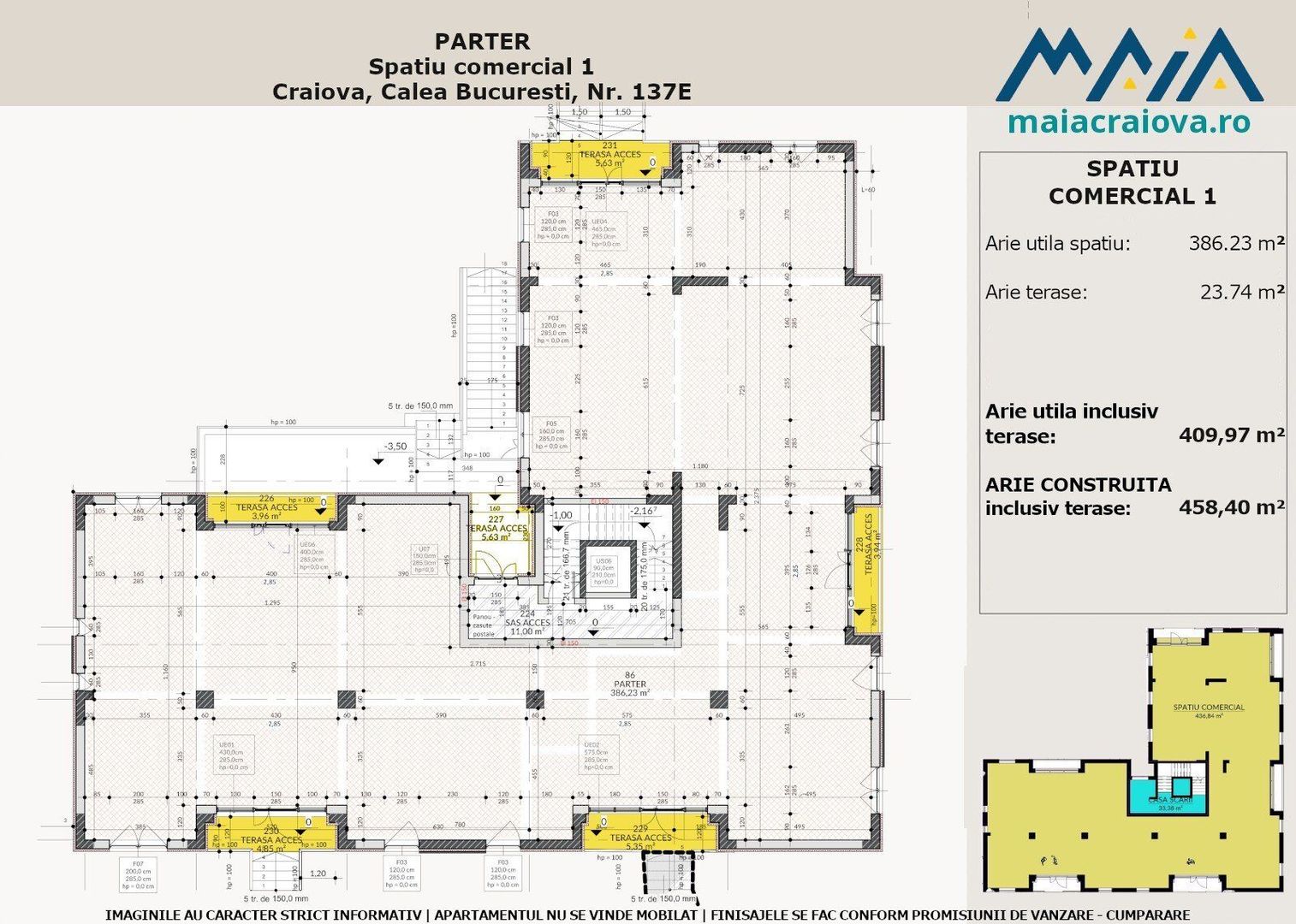 Spațiu comercial Parter și Demisol cu 11 locuri de parcare, în Craiova centru - Poză 3