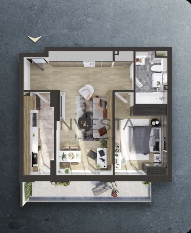 Confort, spațiu și parcare subterană – apartament 2 camere, imobil NOU - Schiță 7