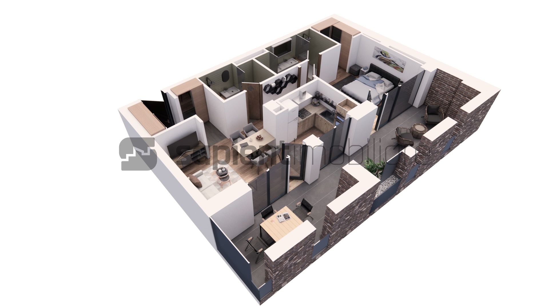 De vânzare apartament 2 camere, ultracentral, semifinisat - Poză 4