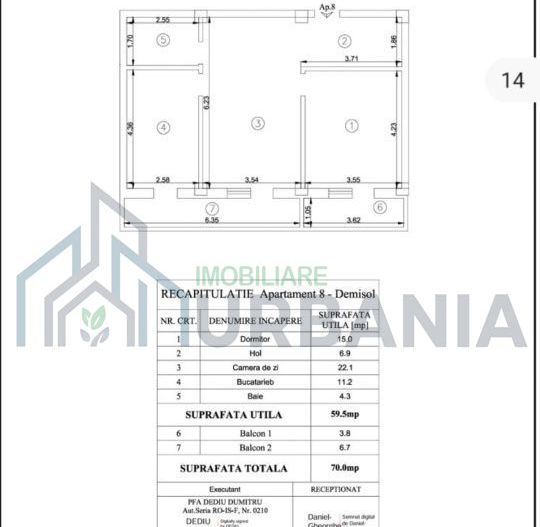 Apartament 2 camere, 70 mp, Valea Lupului – 2 locuri de parcare, mobilat, utilat, încălzire în pardoseală, parter, aproape de Mall Moldova - Poză 8