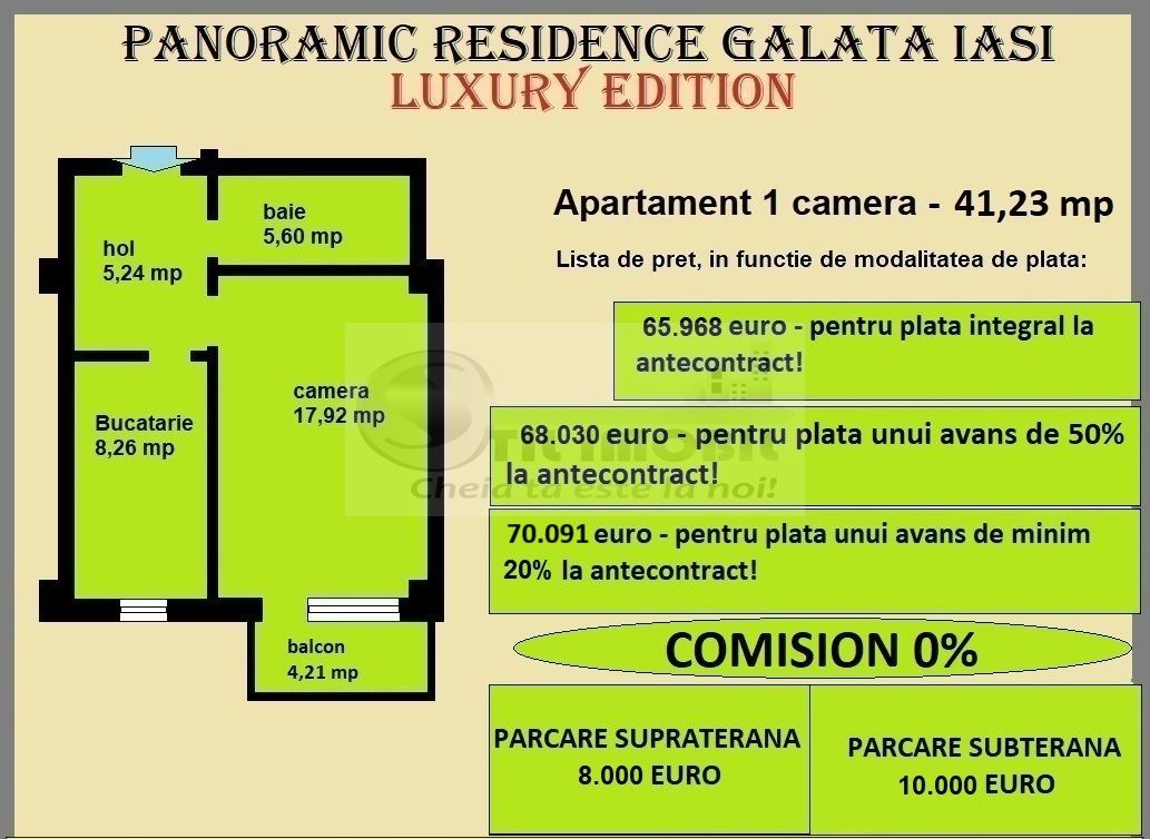 Apartament decomandat de vanzare in Iasi, Galata, 41,23 mp, bloc nou - Poză 2