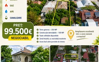 TEREN INTRAVILAN 350 mp, VASLUI zona COPOU; - Poză 1