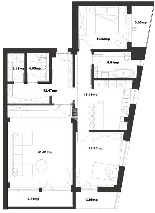 Timpuri noi | 3 camere | 119mp | et 5 | bloc 2015 | loc parcare | 420.000 euro - Poză 14
