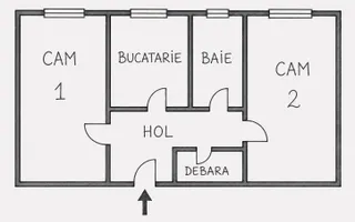 Apartament cu 2 camere decomandat in centrul orasului - Poză 12