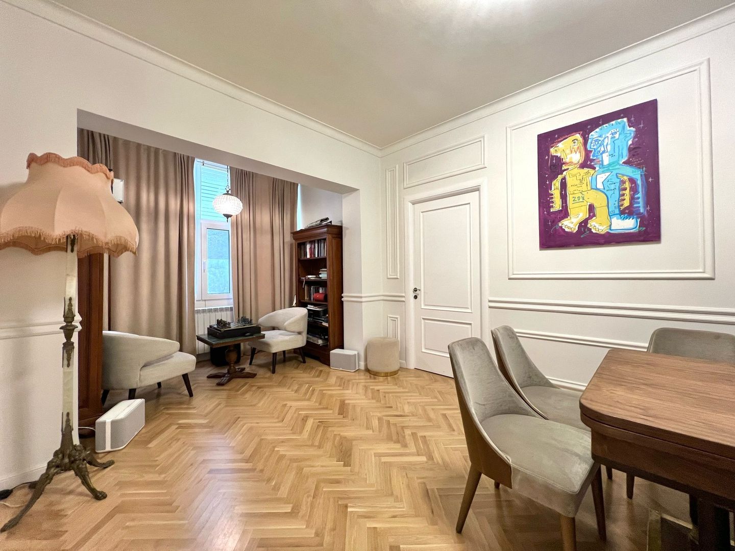Singur pe etaj: Apartament elegant, 4 camere + birou | Dorobanti - Poză 1