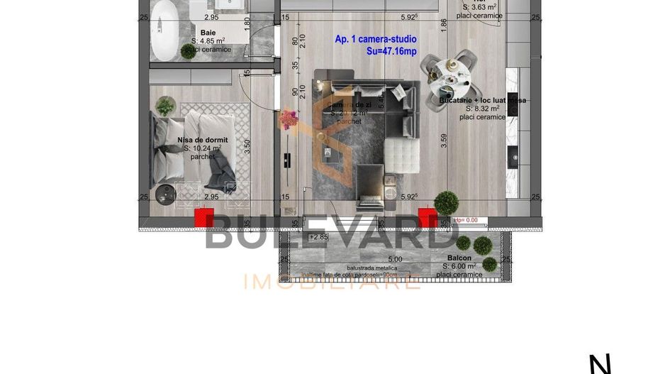 Apartament cu 2 camere, zona strazii Dumitru Mocanu! - Poză 4