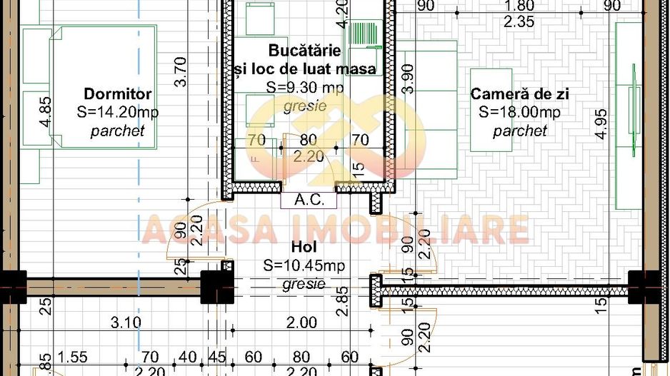 NOU ROND ERA PACURARI AP.3 Camere 70 Mp cu terasa si  51mp gradina - Poză 4