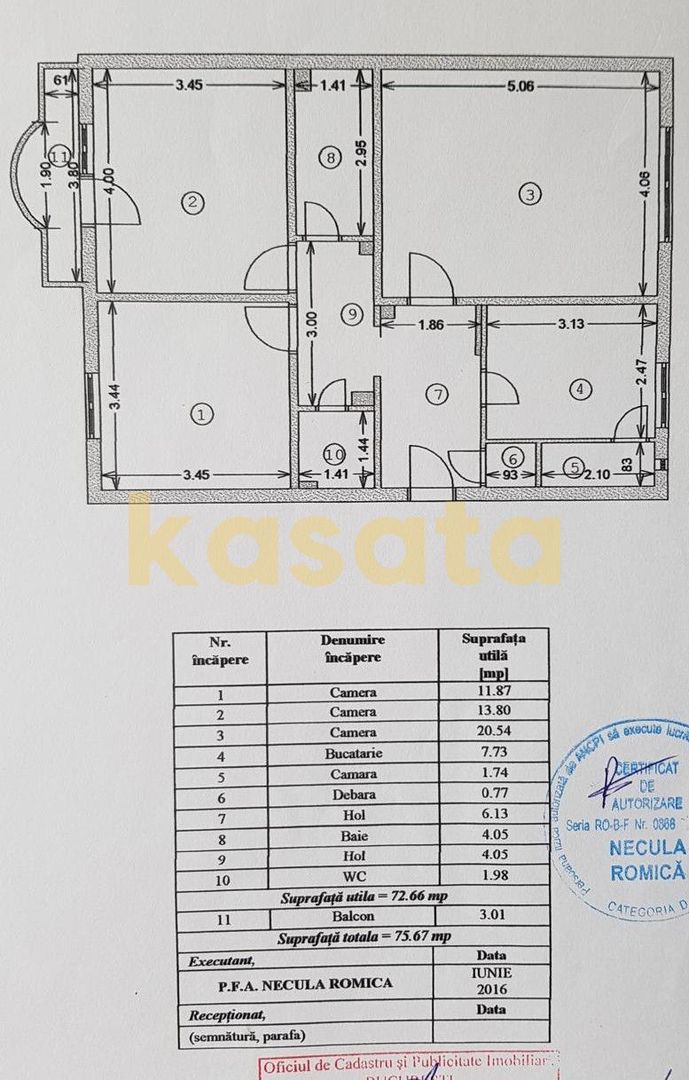 3 camere I Sebastian I hol H I decomandat I 76 mp - Poză 8