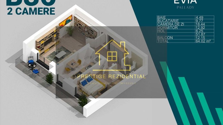 Apart 2 cam-Finalizat, Direct Dez, Comision 0, 10 min Metrou - Poză 1