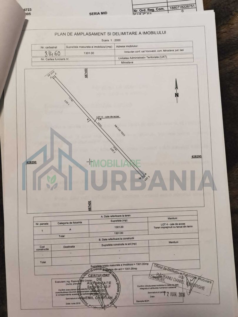 Teren intravilan de 2000 mp cu utilități în Vorovești, strada Pieptănari - Poză 5