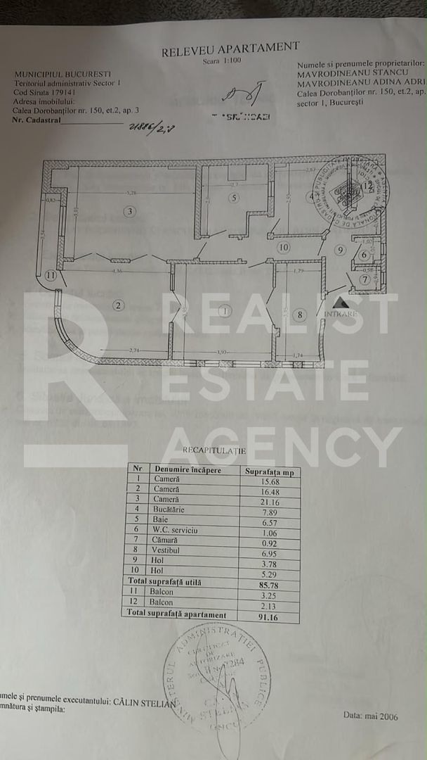 3 camere, Calea Dorobantilor - Schiță 17