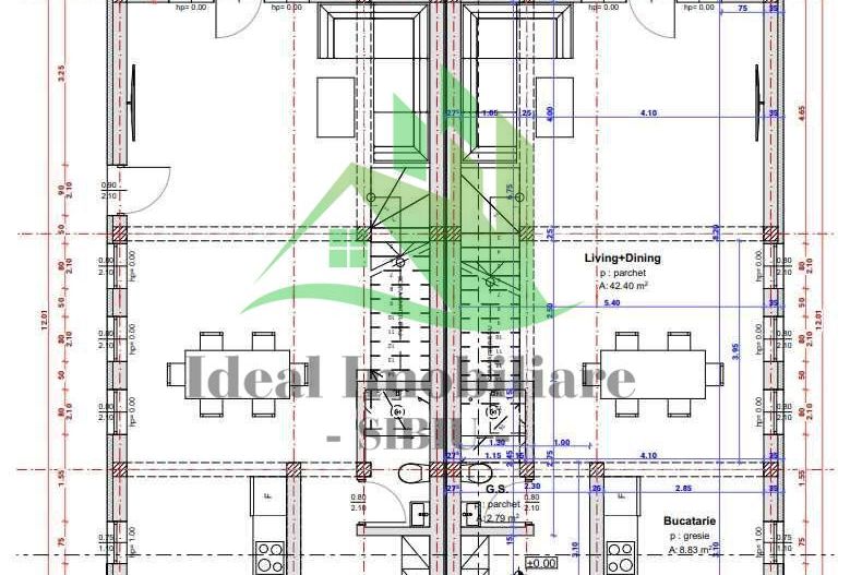 Duplex cu 4 camere si 250 mp curte, in Cartierul Arhitectilor - Schiță 8