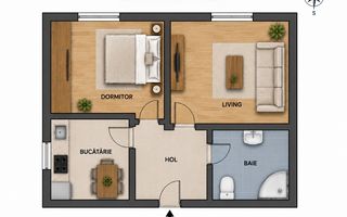 2 Camere | Politia Rutiera | Parter | Utilat | Finisaje moderne | - Poză 1