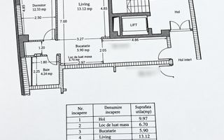 Apartament cu 2 camere, etaj intermediar, parcare, bloc nou, Centru! - Schiță 10