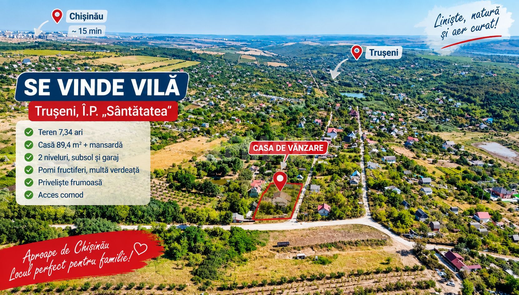 SE VINDE CASĂ DE VACANȚĂ ÎN TRUȘENI | TEREN 7,34 ARI - Poză 13