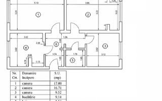 Apartament de 3 camere, decomandat, zona Politehnica - Schiță 7