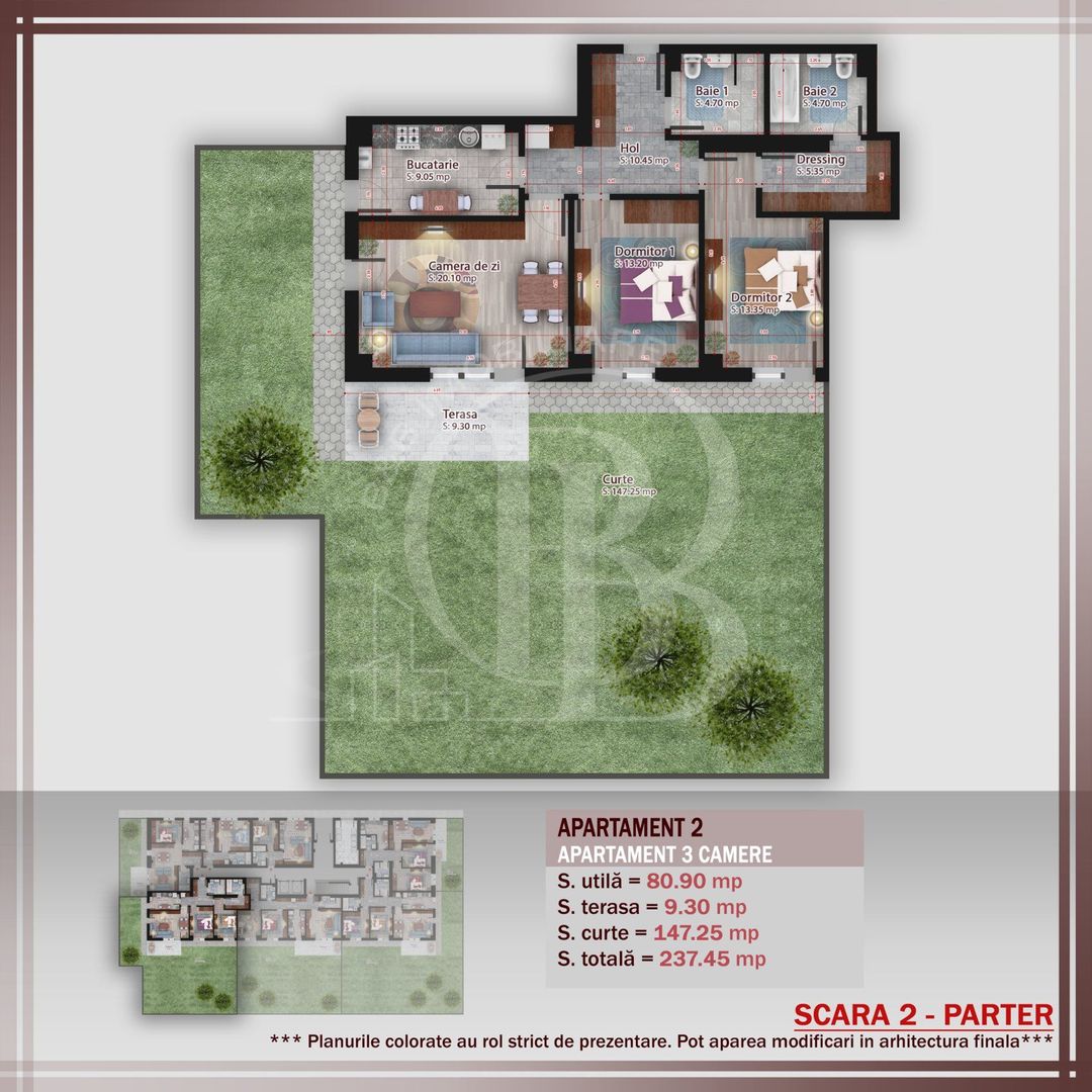 3 camere cu dresing si curte  Titan Pallady Metrou Nicolae Teclu - Poză 1
