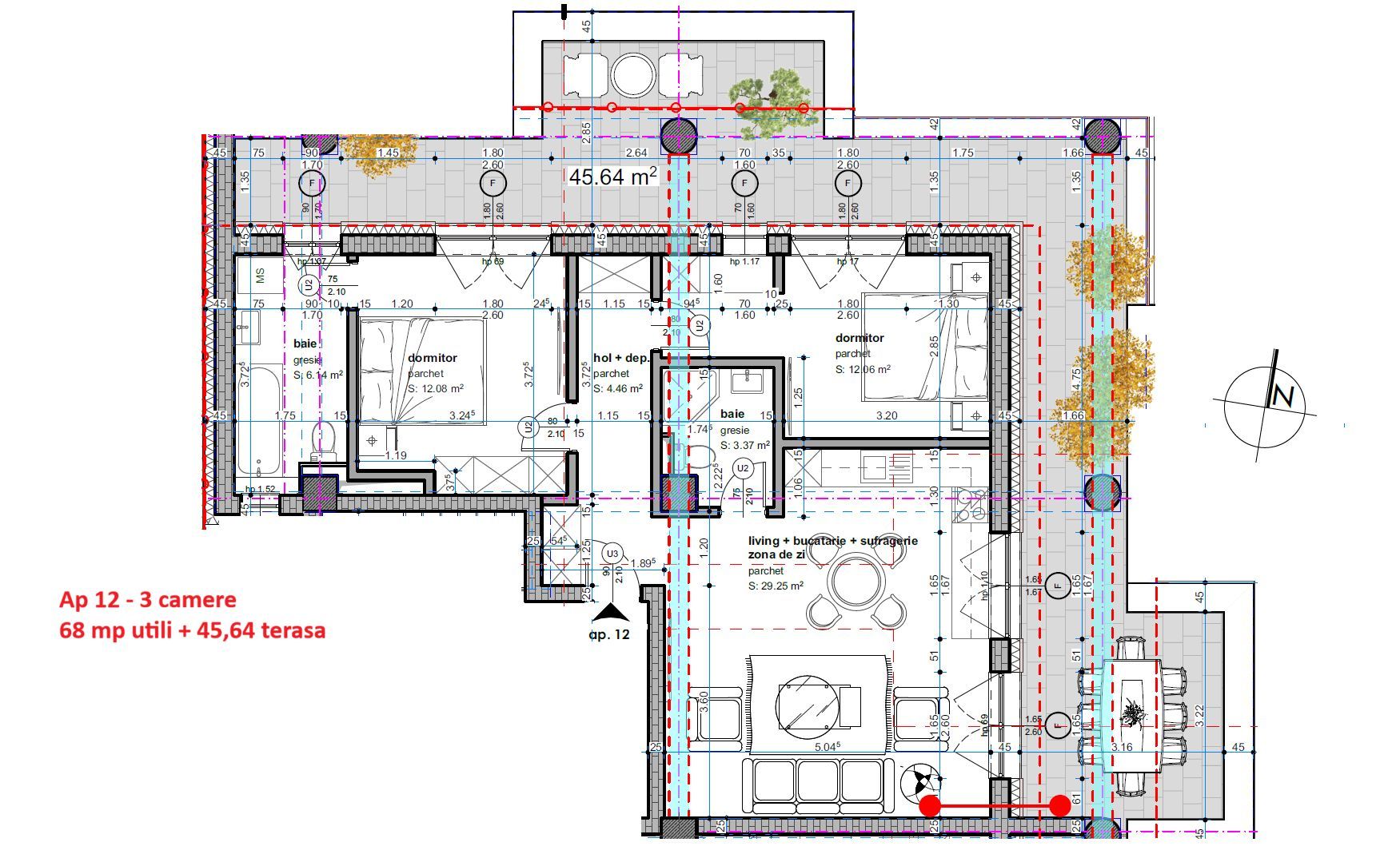 Dâmbovița-Șagului | Bloc Nou | 2, 3 și 4 Camere | Penthouse | Parcare subterana - Poză 7