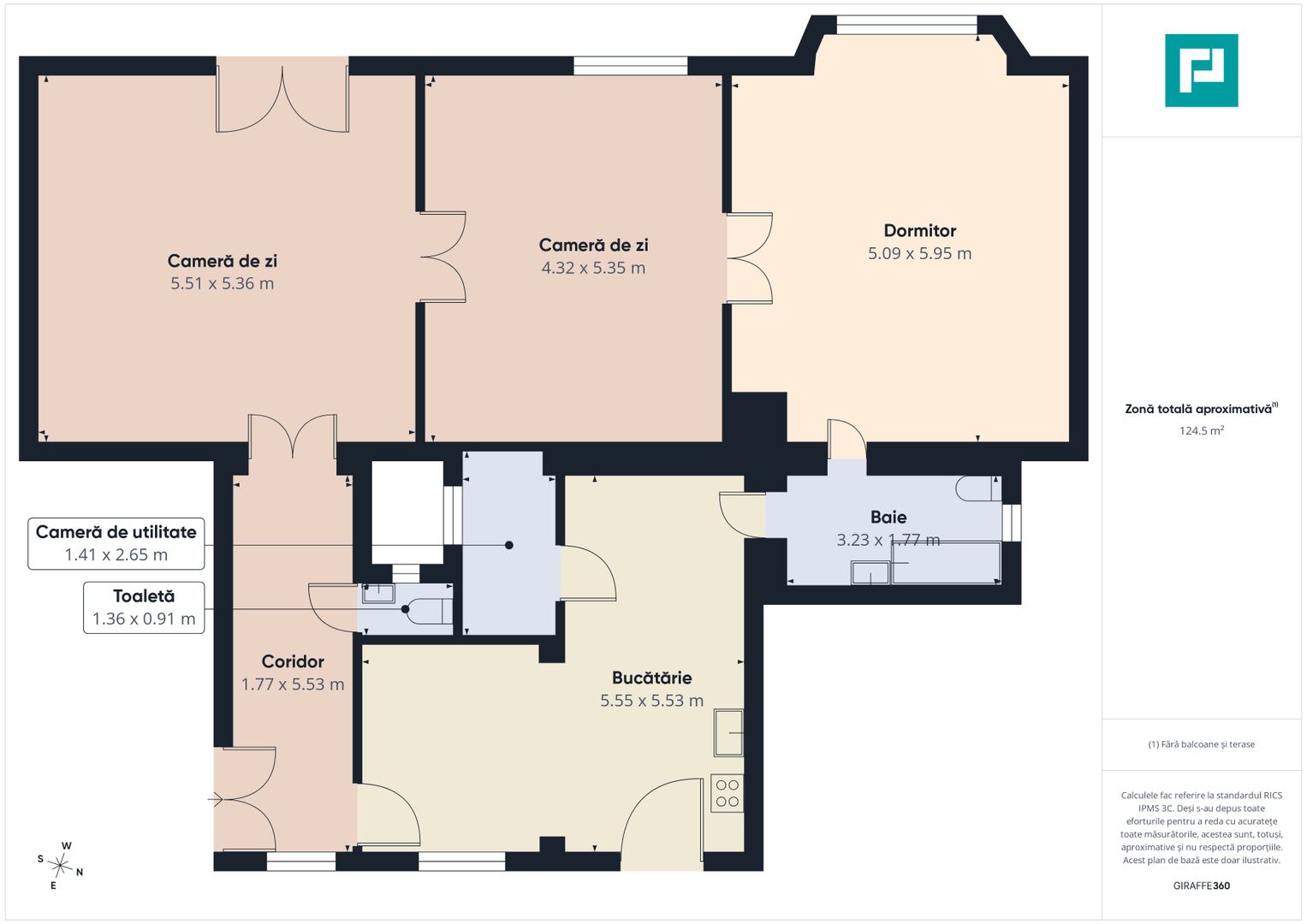 Apartament generos cu 3 camere – Zona Centrală - Poză 7
