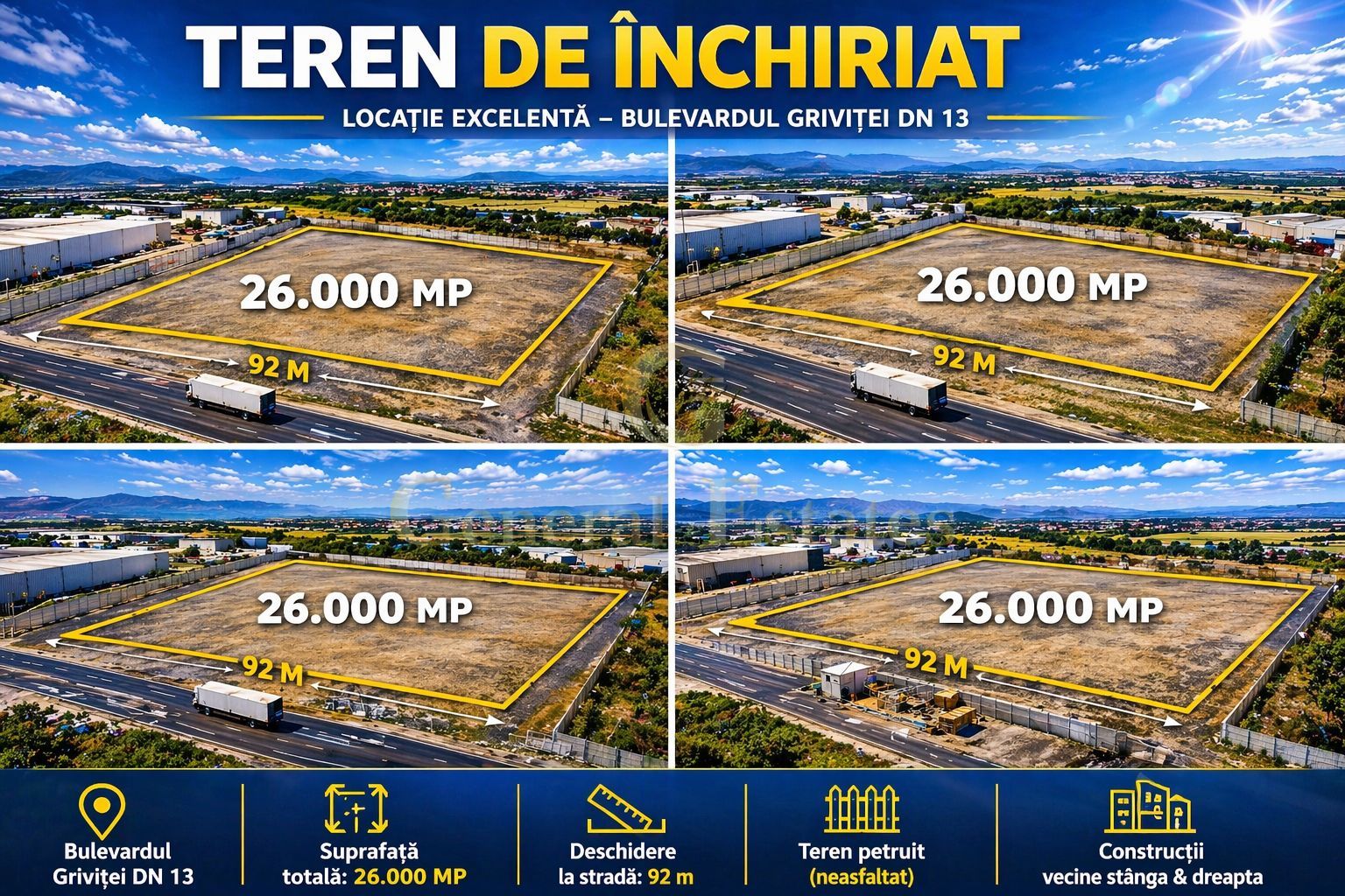 TEREN  DE ÎNCHIRIAT – 26.000 MP – DN13, BRAȘOV - Poză 1