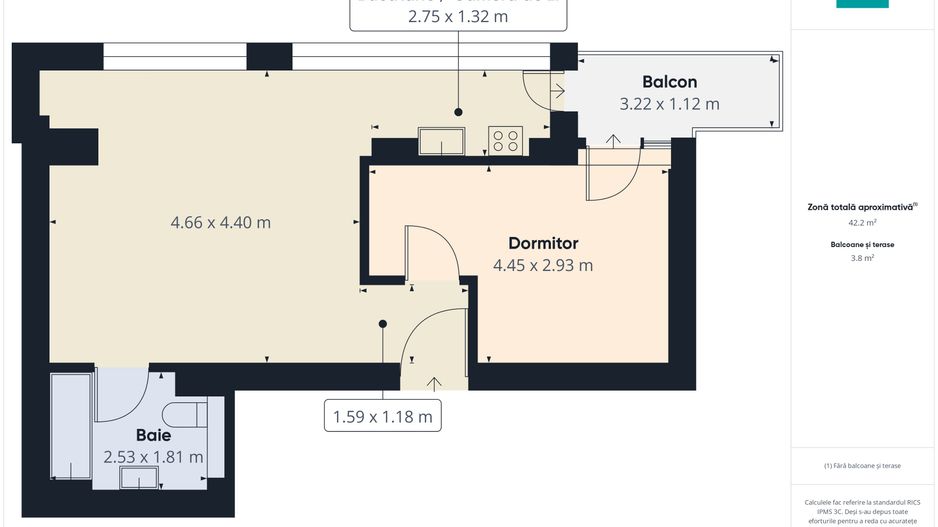 Apartament cu 2 camere la Arad Plaza - Poză 2