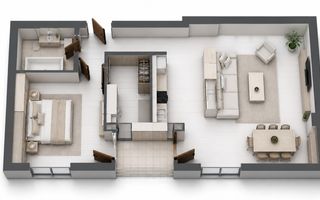 ✔️2 camere / 60 MP ☀️ Campus Universitar Constanța ✔️ Parcare inclusă - Poză 2