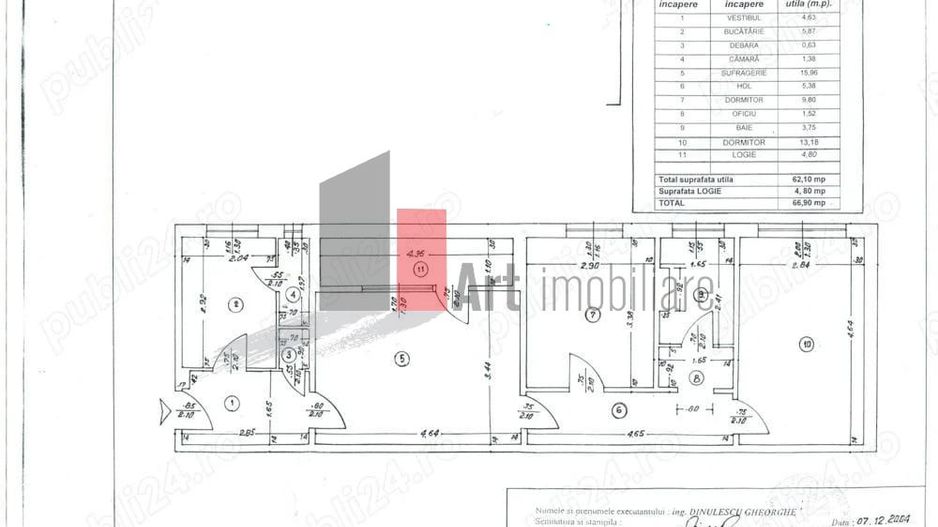 Vânzare apartament 3 camere 2 băi cu centrală Brâncoveanu - Covasna - Poză 3