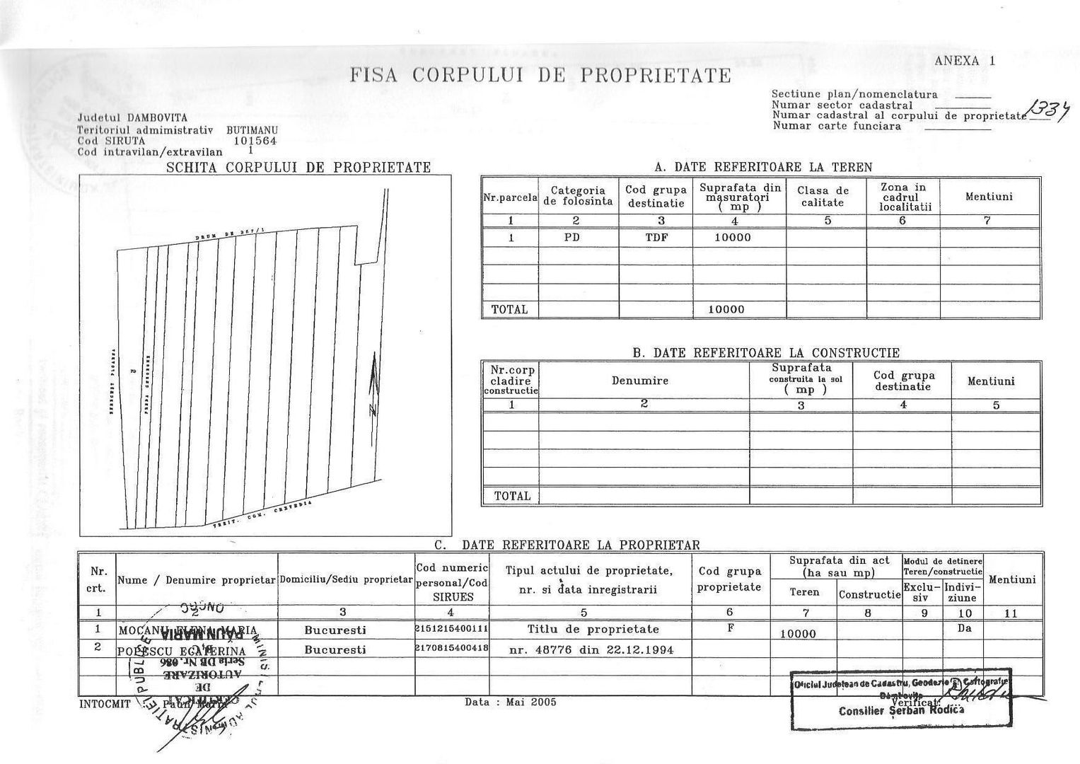 Teren extravilan 10.000 mp - Lucianca - Butimanu - Poză 3