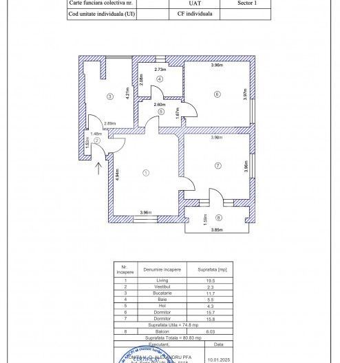 Apartament in vila | 3 Camere | Capitale - Poză 28