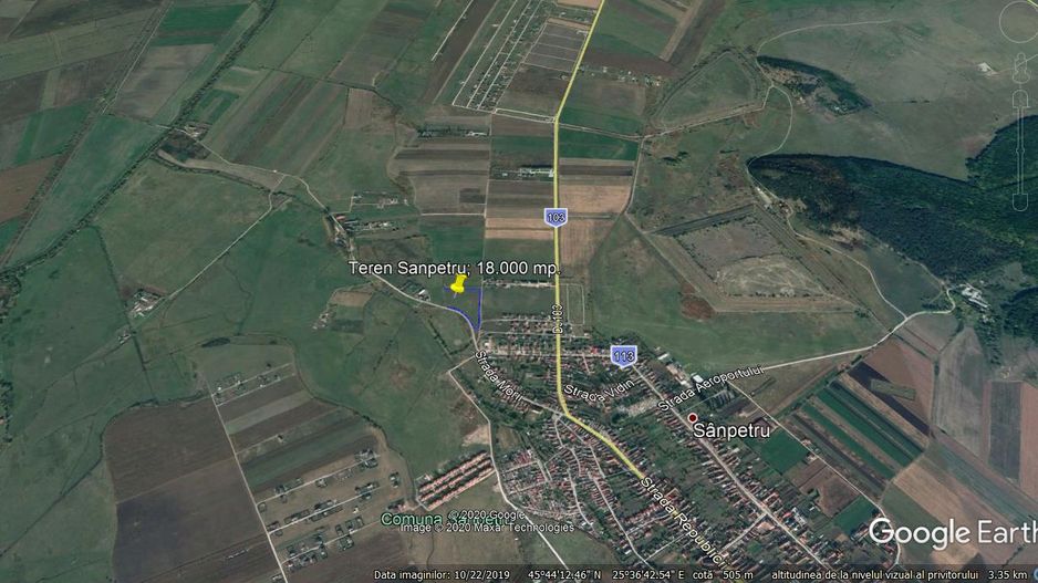 Teren extravilan neimprejmuit pe o suprafata de 18.500 mp, Sanpetru, Brasov - Poză 2