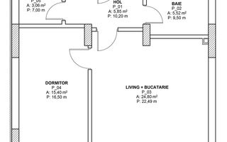 Apartament 2 Camere | Ivory Residence | Terasă | Parcare Acoperită Inclusă - Schiță 10
