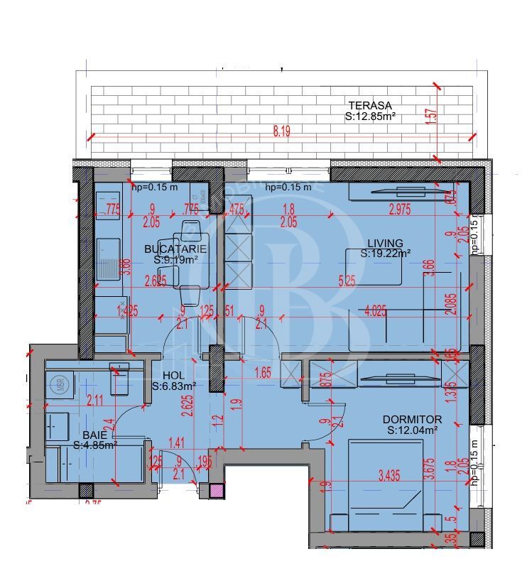 Apartament 2 camere Promo Loc Parcare Theodor Pallady - Schiță 2