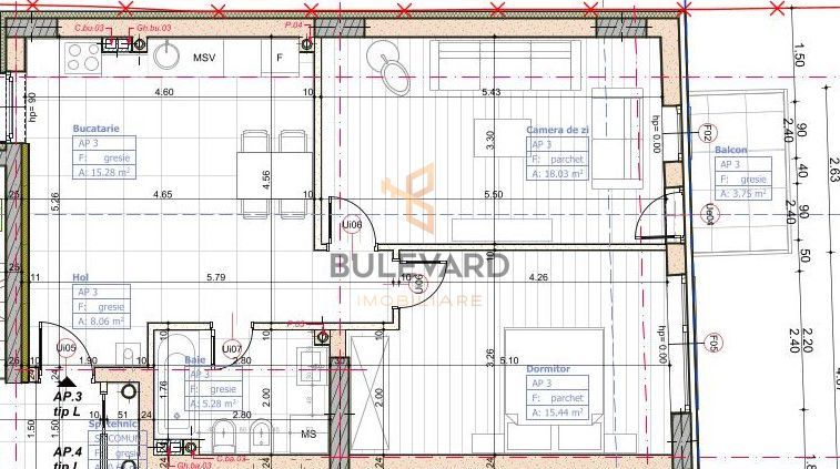 Apartament cu 2/3 camere cu finisaje incluse,  zona strazii  Piata 1 Mai! - Poză 3