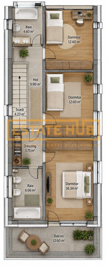 Duplex premium cu eficiență energetică ridicată - Cartier Europa, Aleea Muzicii - Poză 9