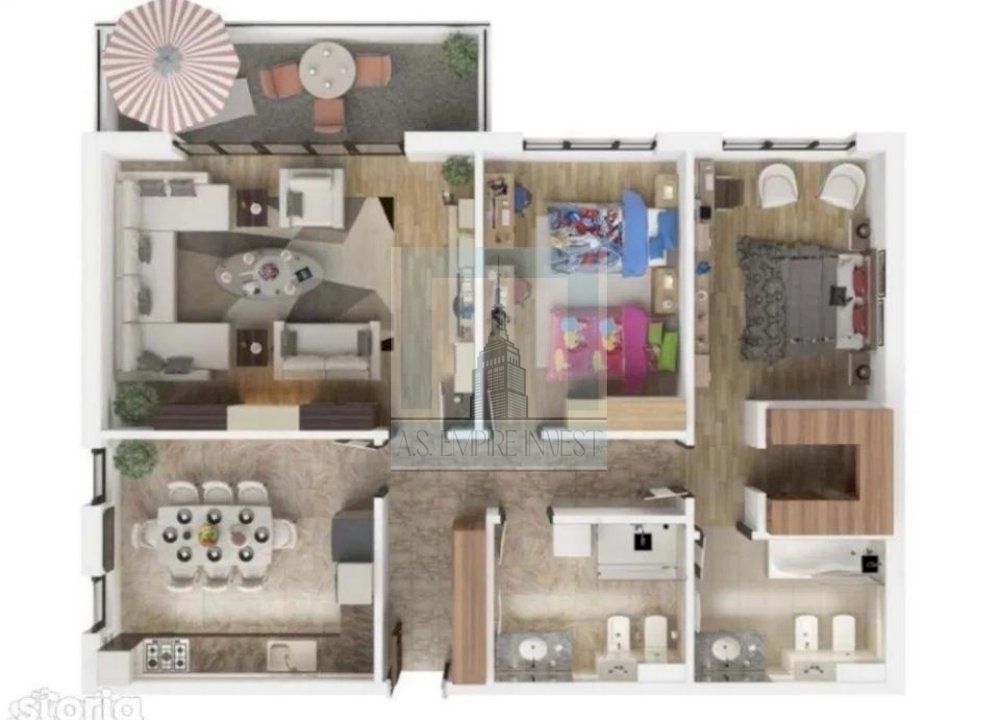 Ap 3 camere mobilat-utilat - zona Tractorul (Isaran) - Poză 7