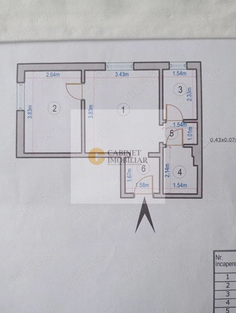 2 Camere | Renovat | 5/10 | Mobilat | Credit | Mall Plaza la 5 minute - Schiță 8