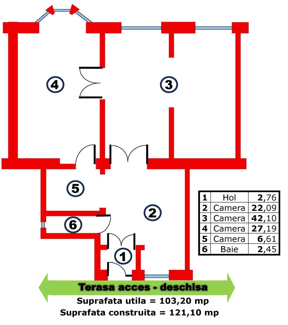 Birou 103 mp, 4 camere, ultracentral, str.I.Vulcan, Oradea, INCHIRIERE - Poză 14
