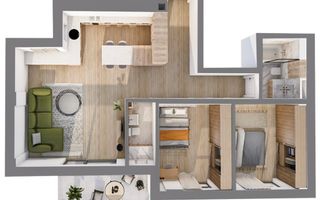 Apartament cu 3 camere in zona centrala, ansamblu rezidential NZEB - Poză 4