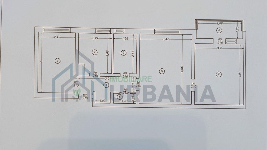 Apartament 3 camere renovat de închiriat în Tudor, Iași – ideal sediu firmă - Poză 8