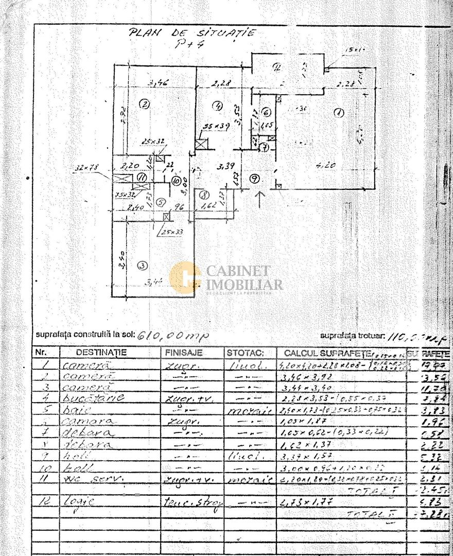 3 Camere - 78MP | Decomandat | 3/4 | 2 Bai | M Lujer - 10 minute - Schiță 16