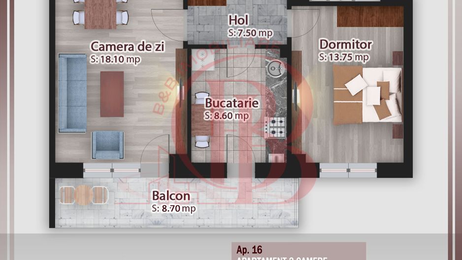 Apartament 2 camere 7 min STB Theodor Pallady-Titan - Schiță 6
