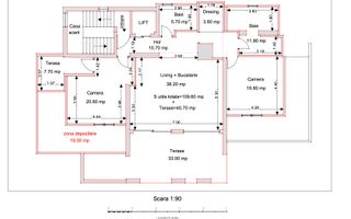 Penthouse Ultracentral cu 3 camere, Piata Unirii, 150.30mp - Schiță 1