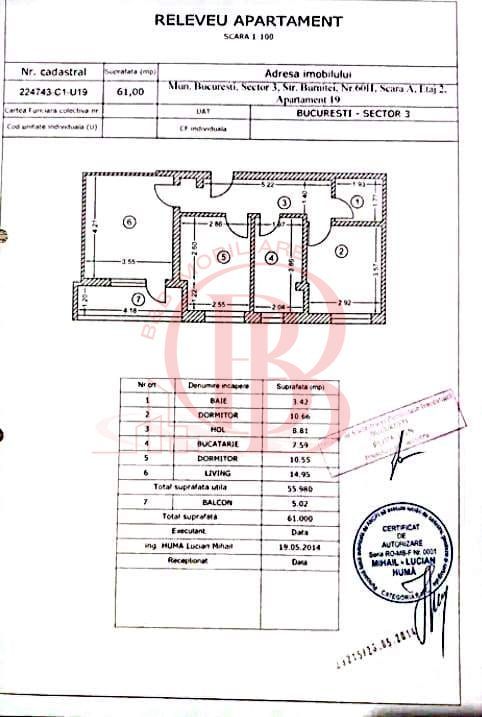 Apartament Finalizat 3 camere Mutare Imediata Mobilat Utilat - Schiță 14
