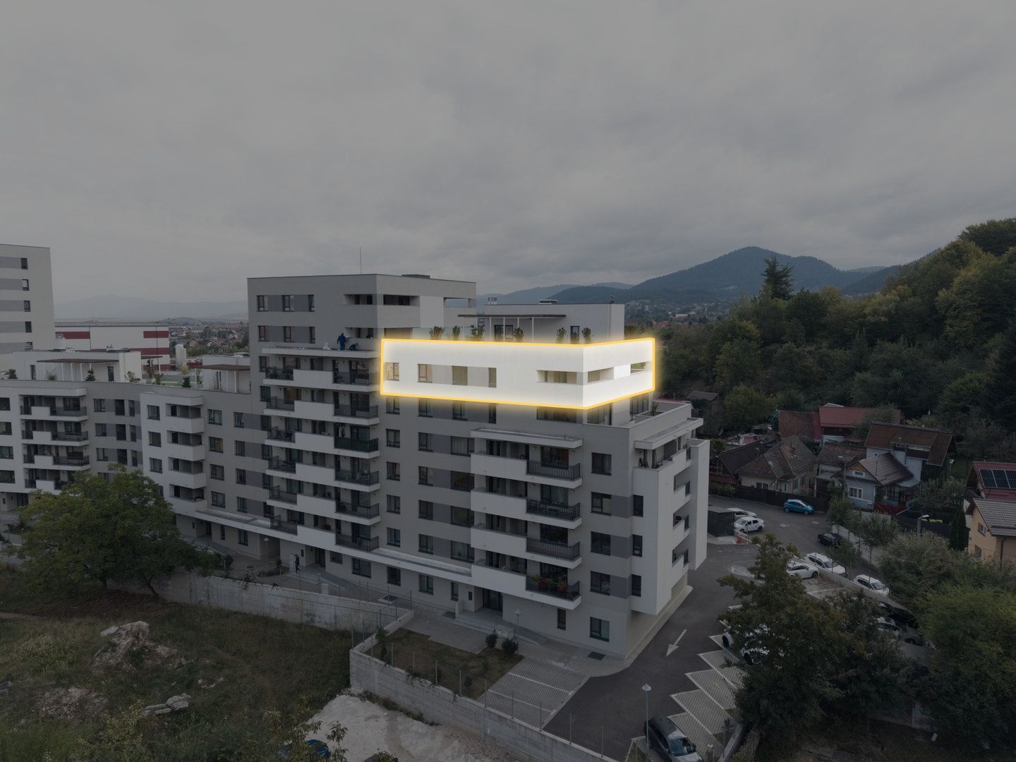 Penthouse 4 camere, 2 terase, panoramă munți și Tâmpa - Poză 31