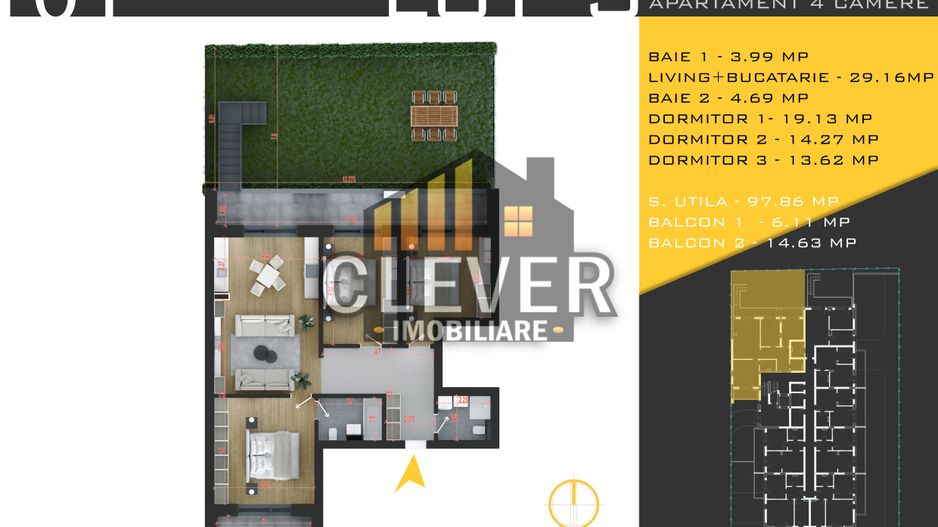 Apartament 4 camere Gradina Proprie Theodor Pallady Sector 3 - Poză 2