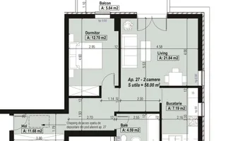 Apartament 2 camere Aradului bloc nou - Schiță 17